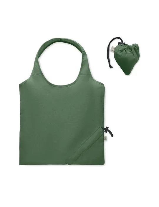 Shopping pliable publicitaire 140 gr/m² CARRIE COLOUR Matières : coton biologique Couleurs : bleu livraison express 24h 48h