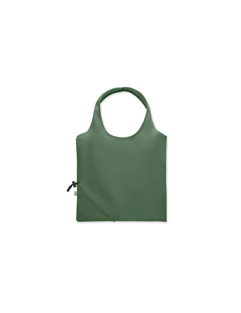 Shopping pliable publicitaire 140 gr/m² CARRIE COLOUR Matières : coton biologique Couleurs : bleu objet publicitaire robuste