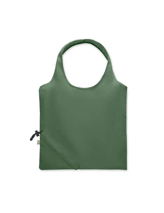 Shopping pliable publicitaire 140 gr/m² CARRIE COLOUR Matières : coton biologique Couleurs : bleu objet publicitaire robuste