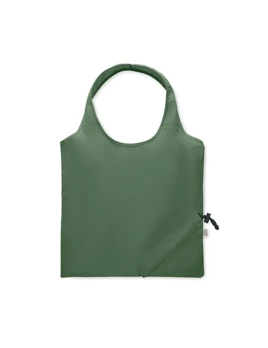 Shopping pliable publicitaire 140 gr/m² CARRIE COLOUR Matières : coton biologique Couleurs : bleu personnalisation sur mesure