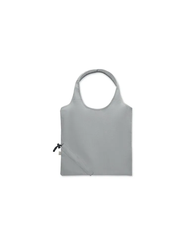 Shopping pliable publicitaire 140 gr/m² CARRIE COLOUR Matières : coton biologique Couleurs : rouge goodies entreprise design