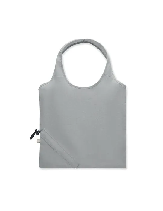 Shopping pliable publicitaire 140 gr/m² CARRIE COLOUR Matières : coton biologique Couleurs : rouge goodies entreprise design