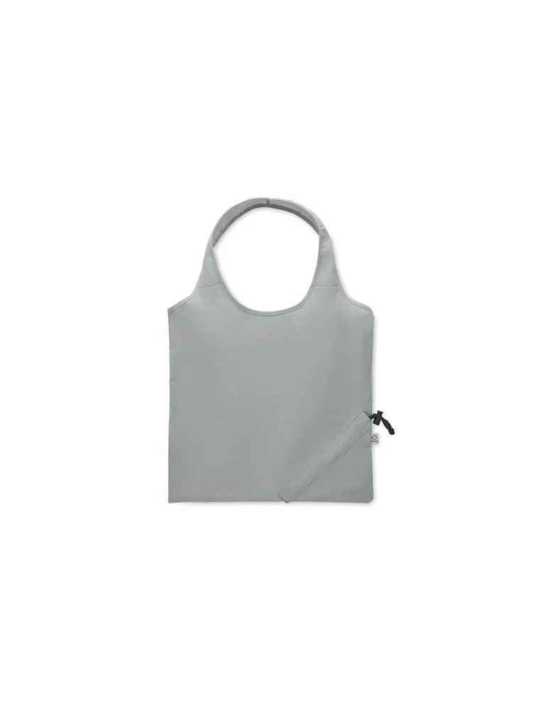 Shopping pliable publicitaire 140 gr/m² CARRIE COLOUR Matières : coton biologique Couleurs : rouge cadeau affaires élégant