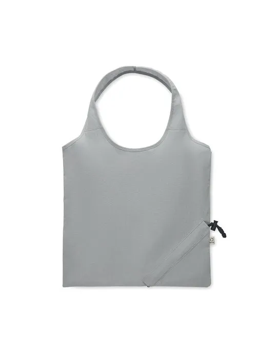 Shopping pliable publicitaire 140 gr/m² CARRIE COLOUR Matières : coton biologique Couleurs : rouge cadeau affaires élégant