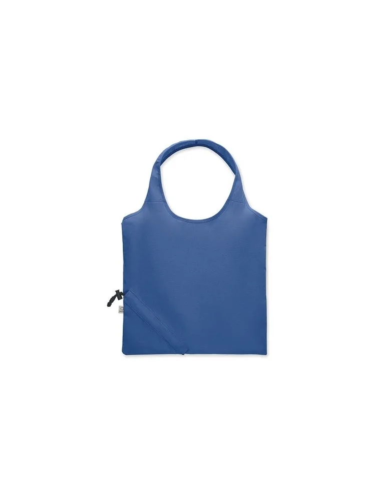 Shopping pliable publicitaire 140 gr/m² CARRIE COLOUR Matières : coton biologique Couleurs : blanc impression logo haute qualité