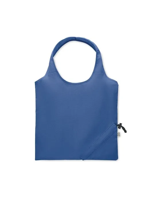 Shopping pliable publicitaire 140 gr/m² CARRIE COLOUR Matières : coton biologique Couleurs : blanc cadeau client original