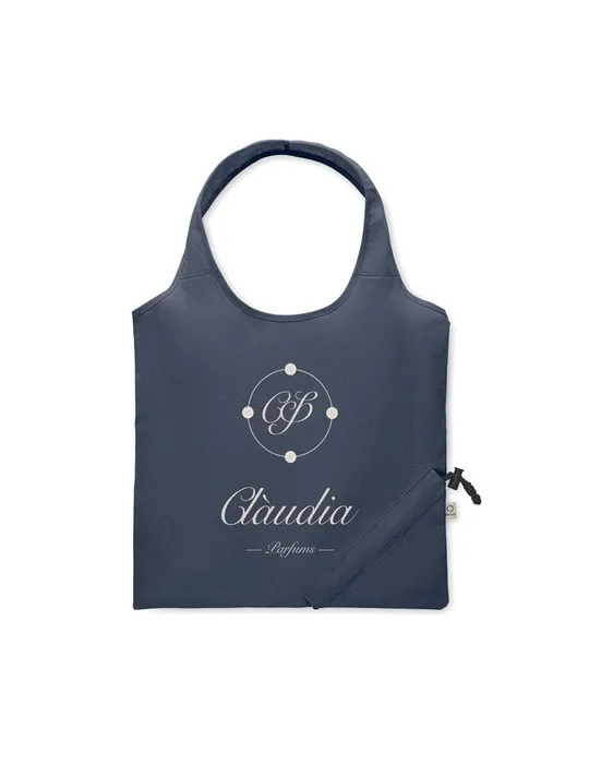 Shopping pliable publicitaire 140 gr/m² CARRIE COLOUR Matières : coton biologique Couleurs : beige goodies publicitaire durable