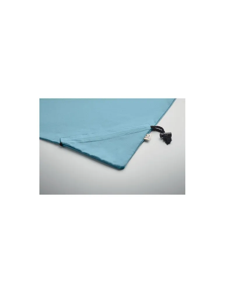 Shopping pliable publicitaire 140 gr/m² CARRIE COLOUR Matières : coton recyclé Couleurs : noir impression haute définition