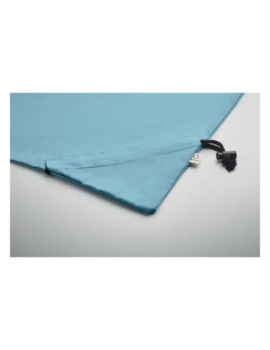 Shopping pliable publicitaire 140 gr/m² CARRIE COLOUR Matières : coton recyclé Couleurs : noir impression haute définition