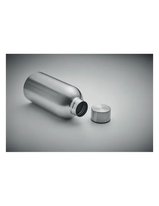 Bouteille simple paroi publicitaire 500 ml ATHENA MID Matières : PET recyclé Couleurs : bleu objet promotionnel éco-responsable