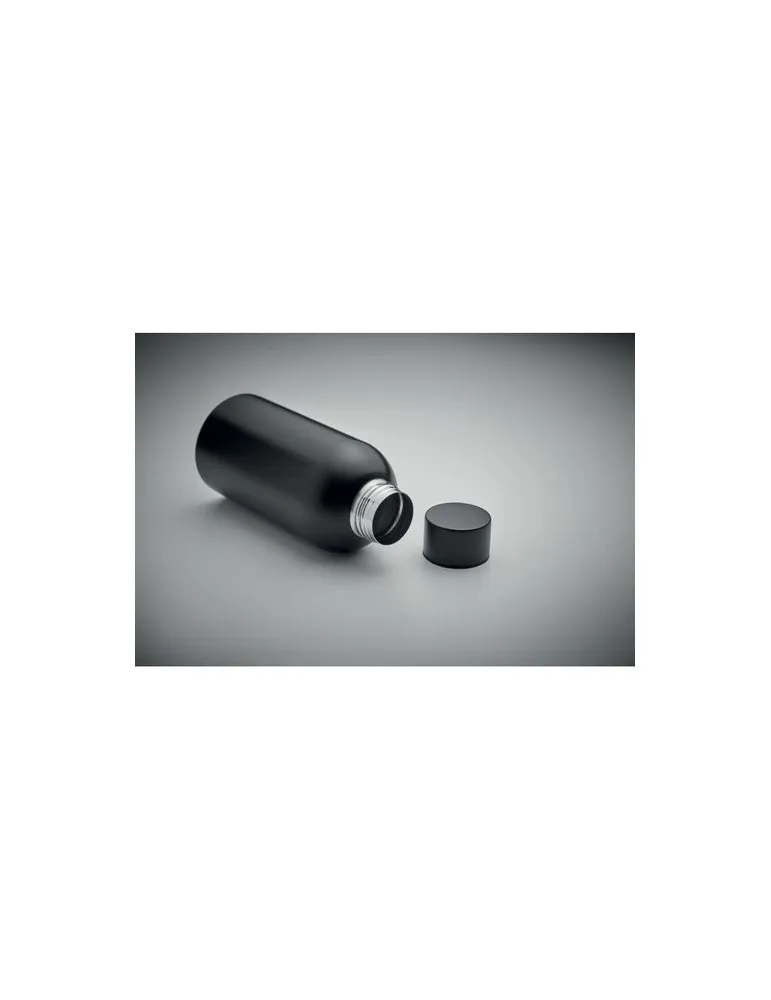 Bouteille simple paroi publicitaire 500 ml ATHENA MID Matières : PET recyclé Couleurs : pierre marquage laser ultra précis