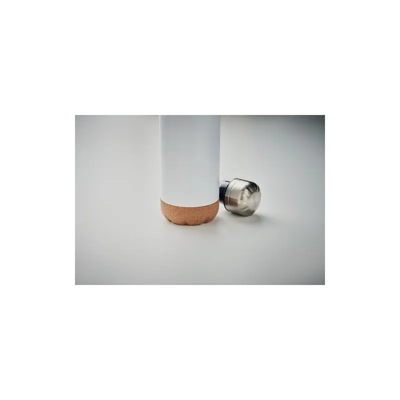 Bouteille isotherme double paroi écologique de 500 ml en acier inoxydable - ASPEN CORK Matières : polyéthylène (PE) Taille texti