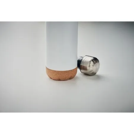 Bouteille isotherme double paroi écologique de 500 ml en acier inoxydable - ASPEN CORK Matières : polyéthylène (PE) Taille texti