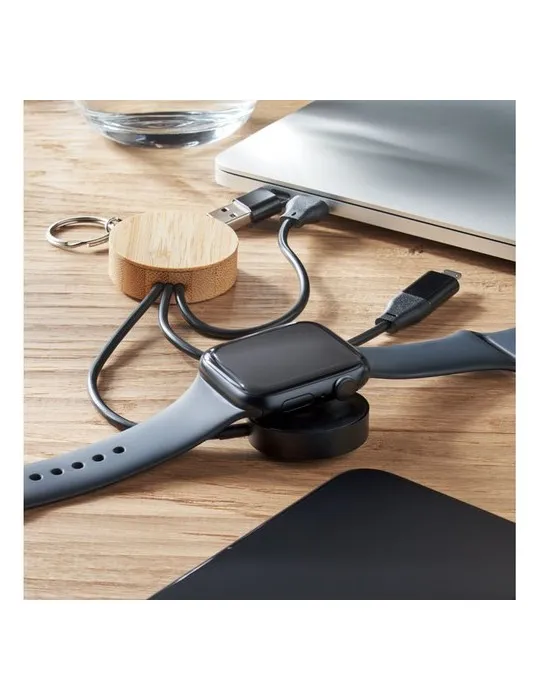 Porte-clés publicitaire 4 en 1 60W BULE Matières : métal Couleurs : noir objet promotionnel éco-responsable