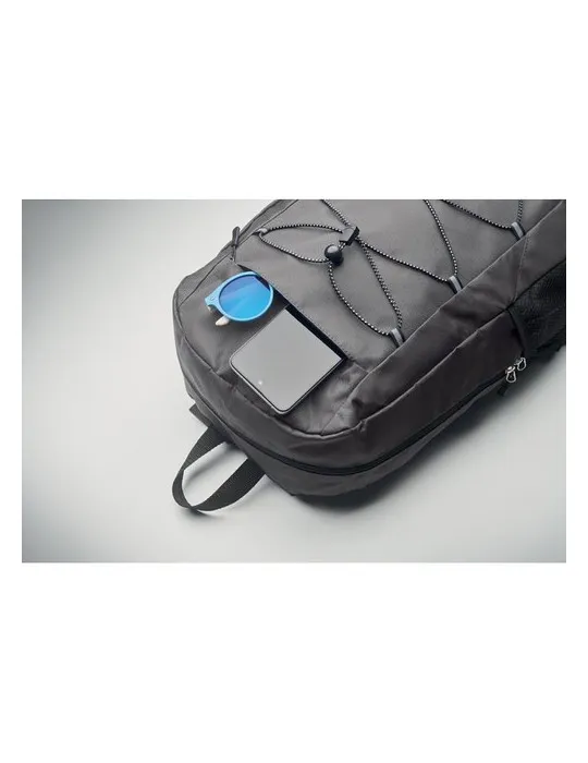 Sac à dos publicitaire en polyester 600D RPET HIGE marquage laser ultra précis