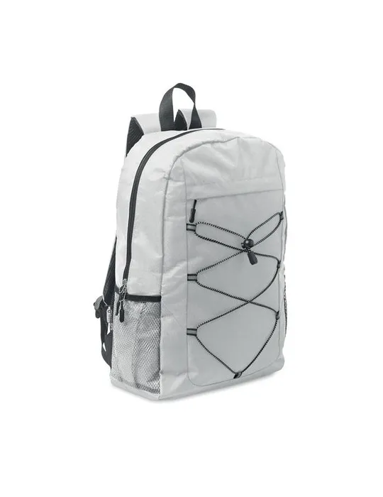 Sac à dos publicitaire en polyester 600D RPET HIGE Matières : papier Couleurs : multicolore marquage laser ultra précis