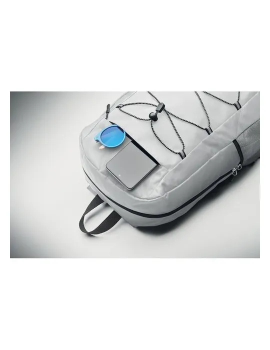 Sac à dos publicitaire en polyester 600D RPET HIGE Matières : papier Couleurs : multicolore impression haute définition