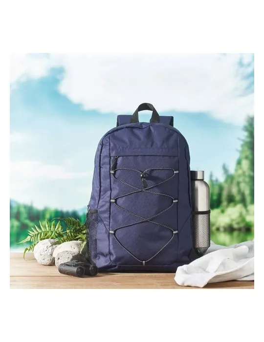 Sac à dos publicitaire en polyester 600D RPET HIGE Matières : papier Couleurs : multicolore objet promotionnel éco-responsable