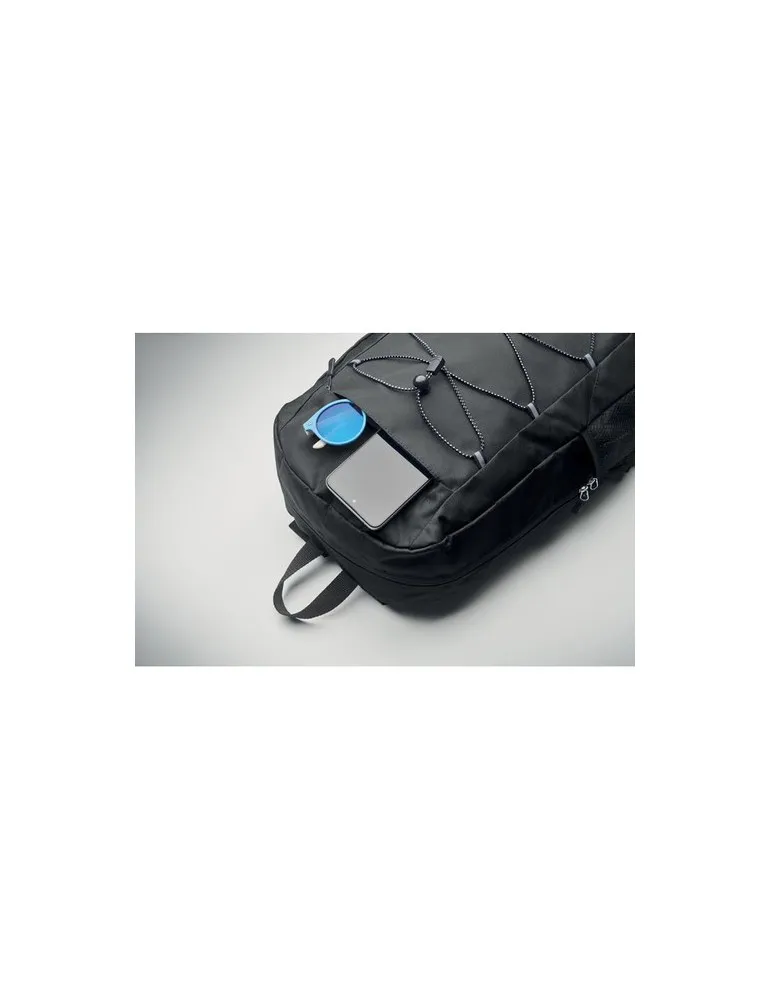 Sac à dos publicitaire en polyester 600D RPET HIGE Matières : verre Couleurs : transparent livraison express 24h 48h