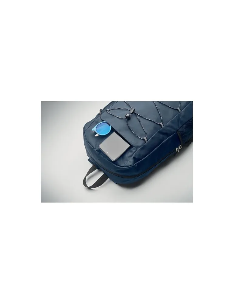 Sac à dos publicitaire en polyester 600D RPET HIGE Matières : verre Couleurs : transparent personnalisation rapide en France