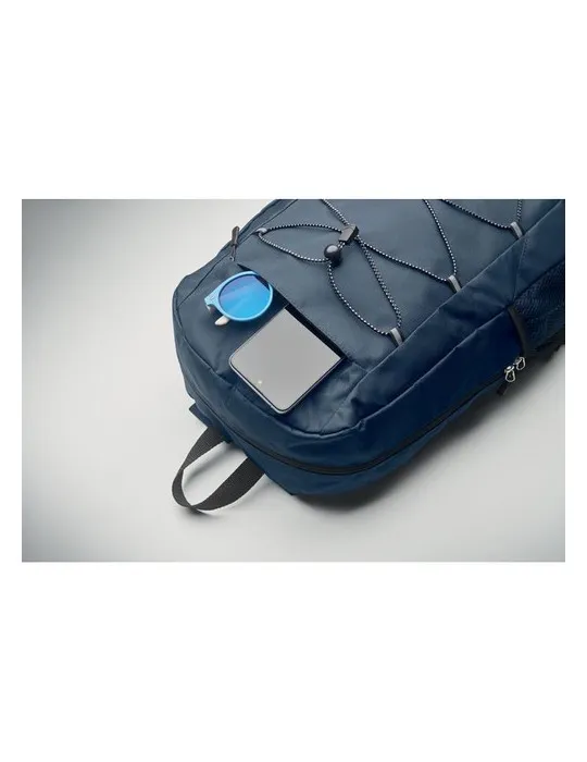 Sac à dos publicitaire en polyester 600D RPET HIGE Matières : verre Couleurs : transparent personnalisation rapide en France