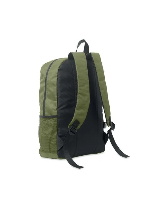 Sac à dos publicitaire en polyester 600D RPET HIGE Matières : bois Couleurs : noir objet publicitaire robuste