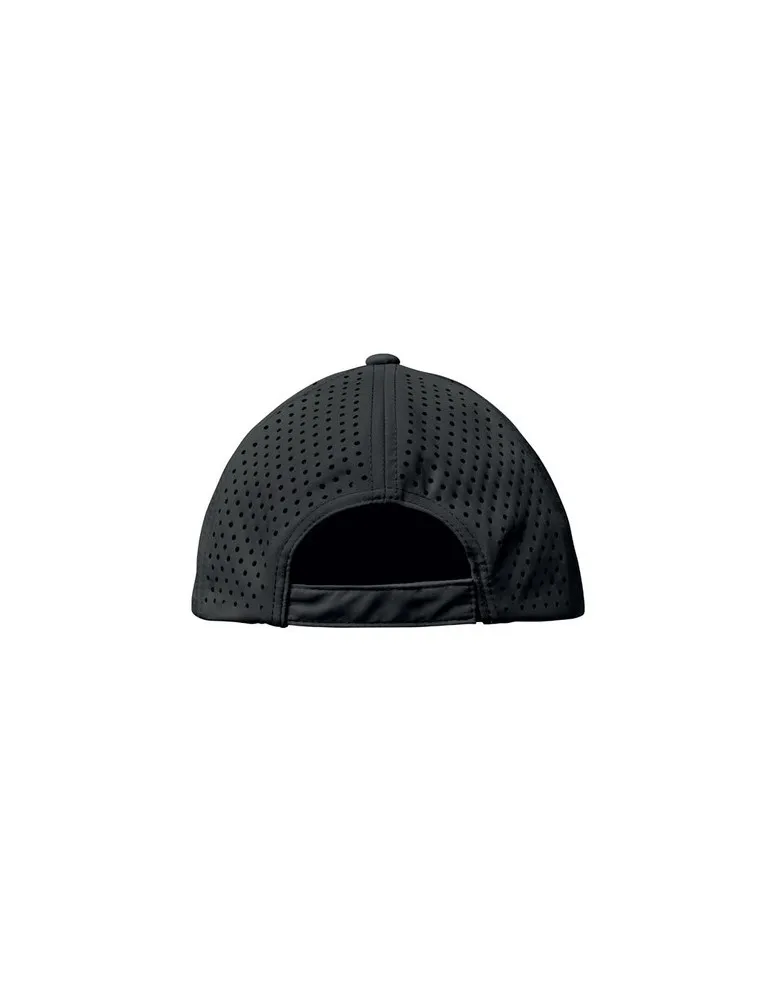Casquette baseball à 5 pans personnalisée - CAPO Matières : plastique Couleurs : blanc marquage laser ultra précis
