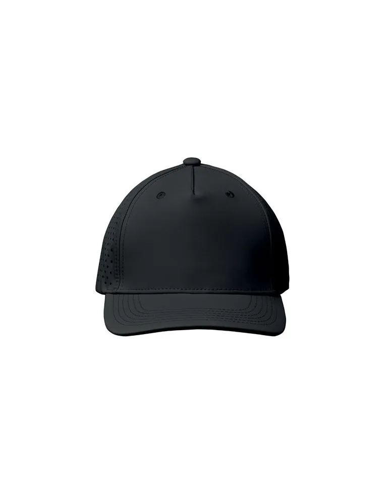 Casquette baseball à 5 pans personnalisée - CAPO Matières : plastique Couleurs : blanc cadeau collaborateur premium