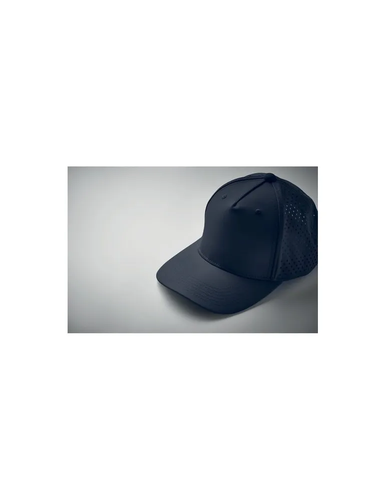 Casquette baseball à 5 pans personnalisée - CAPO Matières : plastique Couleurs : blanc personnalisation sur mesure