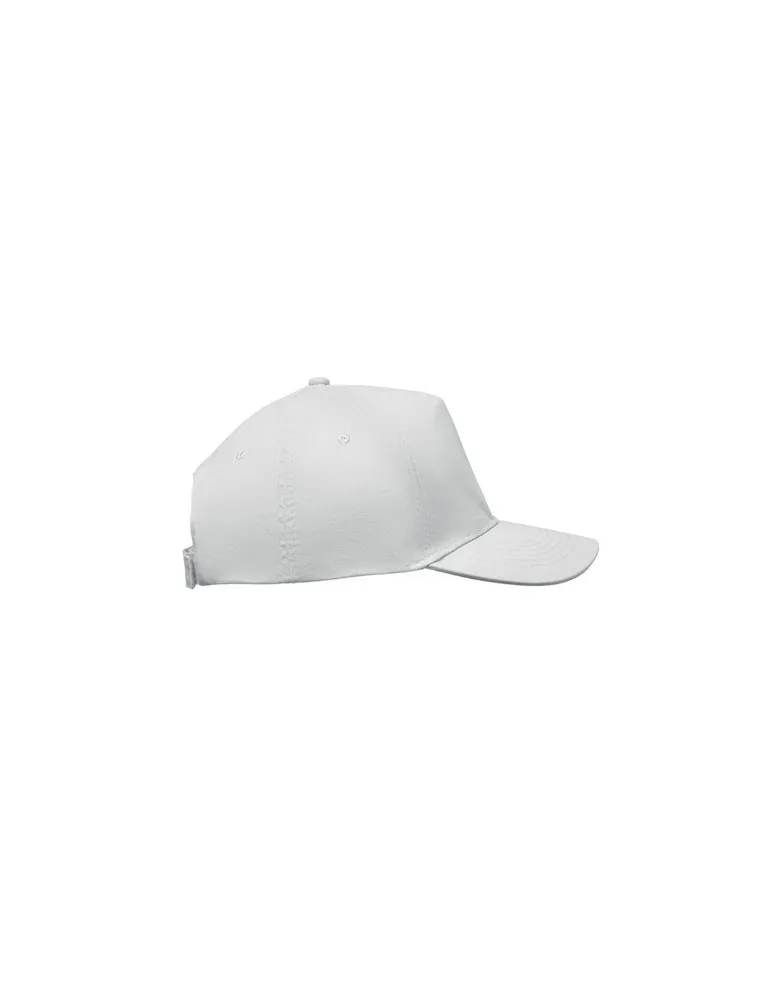 Casquette à 5 pans personnalisée SUNNY Matières : plastique Couleurs : blanc personnalisable avec votre logo