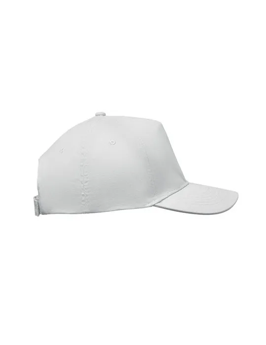 Casquette à 5 pans personnalisée SUNNY Matières : plastique Couleurs : blanc personnalisable avec votre logo