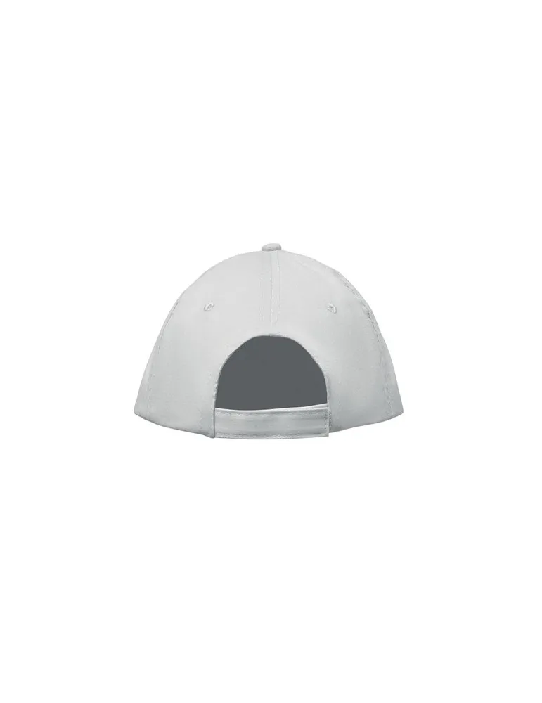 Casquette à 5 pans personnalisée SUNNY Matières : plastique Couleurs : blanc objet promo petit budget