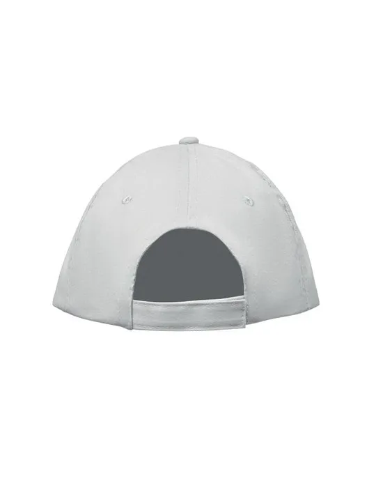 Casquette à 5 pans personnalisée SUNNY Matières : plastique Couleurs : blanc objet promo petit budget