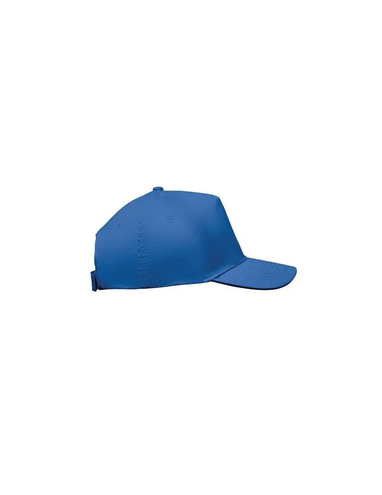 Casquette à 5 pans personnalisée SUNNY Matières : plastique Couleurs : noir marquage laser ultra précis