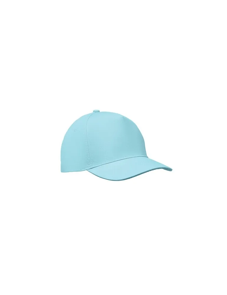 Casquette à 5 pans personnalisée SUNNY Matières : plastique Couleurs : blanc objet promotionnel éco-responsable