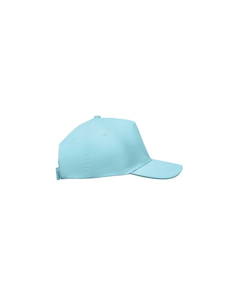 Casquette à 5 pans personnalisée SUNNY Matières : plastique Couleurs : blanc objet publicitaire robuste