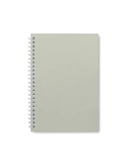 Cahier A5 en carton recyclé personnalisé - RECARNOTE Couleurs : blanc marquage laser ultra précis