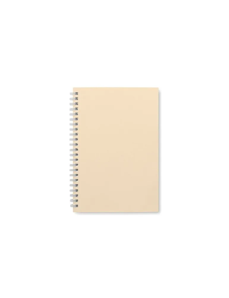 Cahier A5 en carton recyclé personnalisé - RECARNOTE Couleurs : blanc objet promotionnel éco-responsable