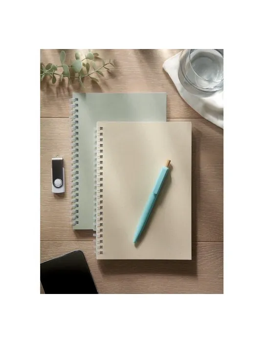Cahier A5 en carton recyclé personnalisé - RECARNOTE Couleurs : blanc objet promo petit budget
