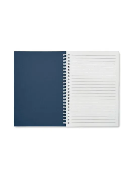 Cahier A5 en carton recyclé personnalisé - RECARNOTE Couleurs : blanc impression logo haute qualité