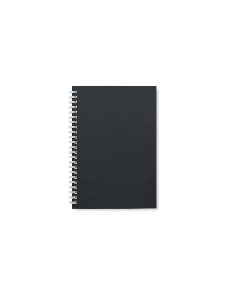 Cahier A5 en carton recyclé personnalisé - RECARNOTE Couleurs : blanc impression haute définition