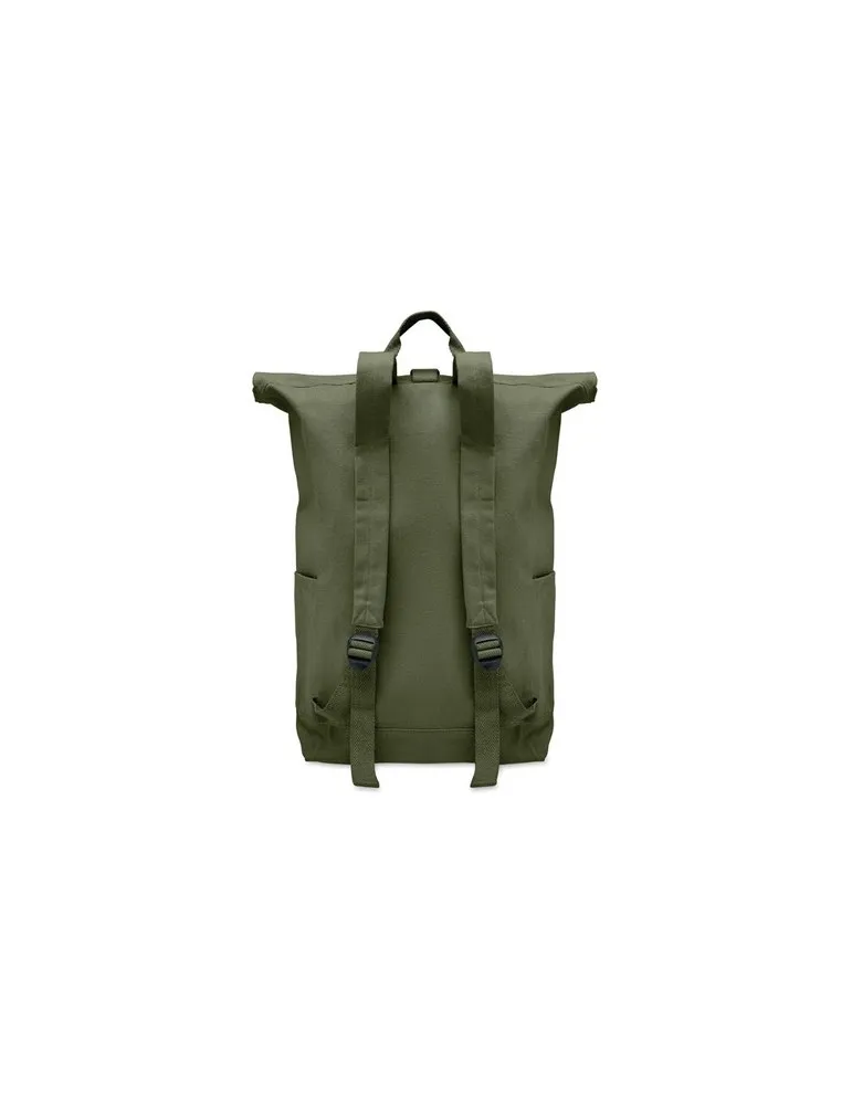 Sac à dos enroulable personnalisé 390 gr/m² KAMET Couleurs : blanc objet promotionnel éco-responsable