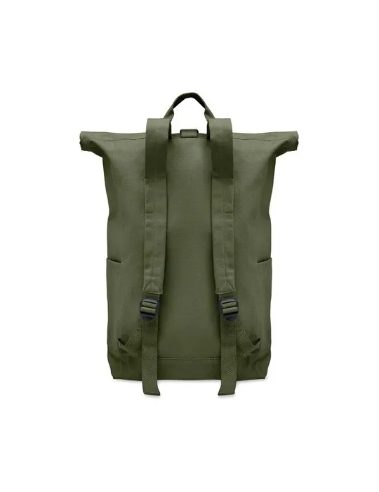 Sac à dos enroulable personnalisé 390 gr/m² KAMET Couleurs : blanc objet promotionnel éco-responsable