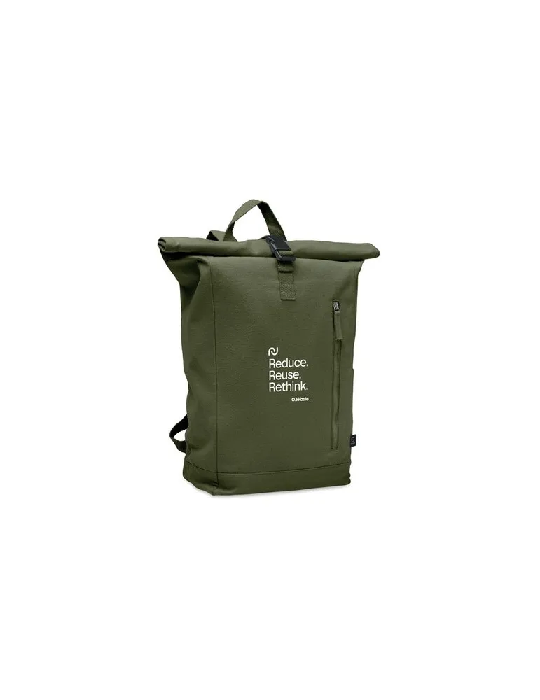 Sac à dos enroulable personnalisé 390 gr/m² KAMET Couleurs : blanc goodies entreprise design