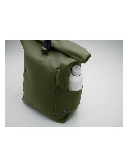 Sac à dos enroulable personnalisé 390 gr/m² KAMET Couleurs : blanc marquage couleur éclatante