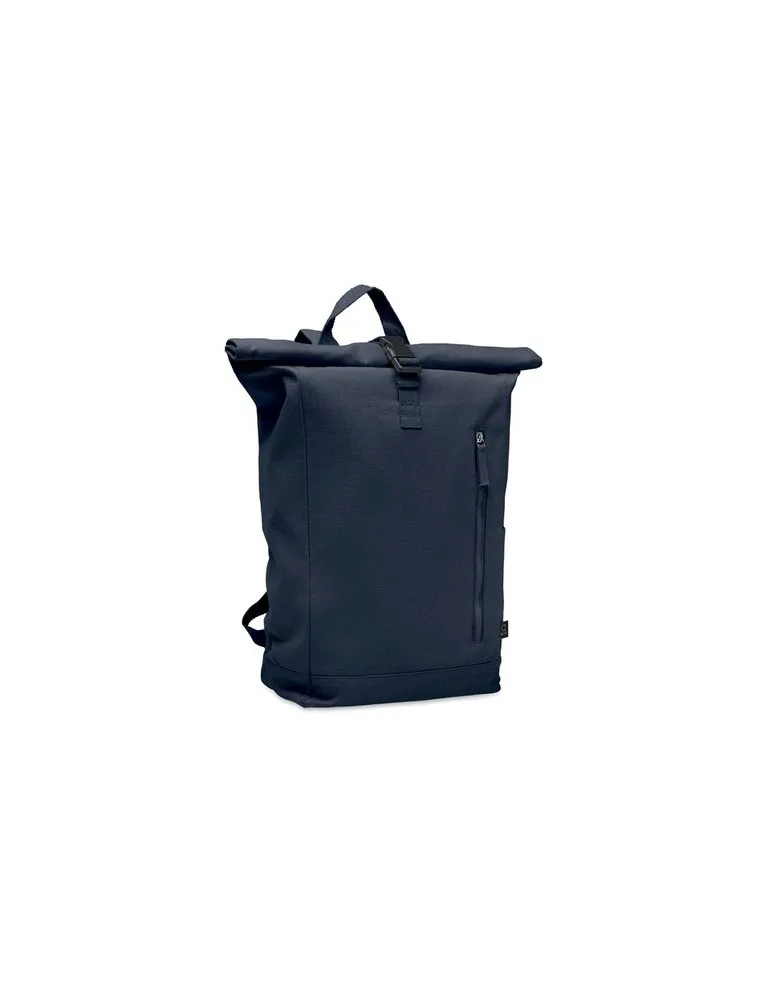 Sac à dos enroulable personnalisé 390 gr/m² KAMET Couleurs : blanc givré personnalisable avec votre logo