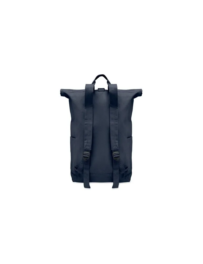 Sac à dos enroulable personnalisé 390 gr/m² KAMET Couleurs : blanc givré cadeau collaborateur premium