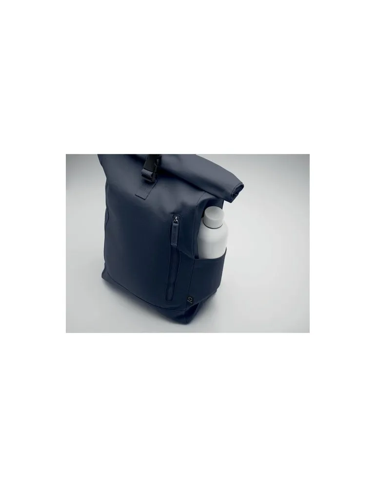 Sac à dos enroulable personnalisé 390 gr/m² KAMET Couleurs : blanc givré cadeau collaborateur premium