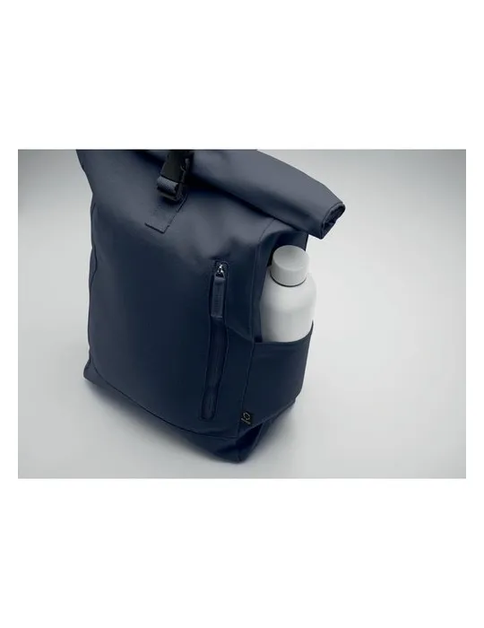 Sac à dos enroulable personnalisé 390 gr/m² KAMET Couleurs : blanc givré cadeau collaborateur premium