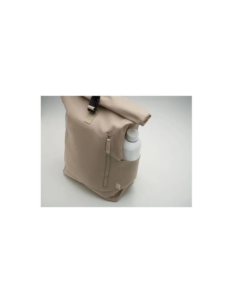 Sac à dos enroulable personnalisé 390 gr/m² KAMET Matières : bois marquage laser ultra précis